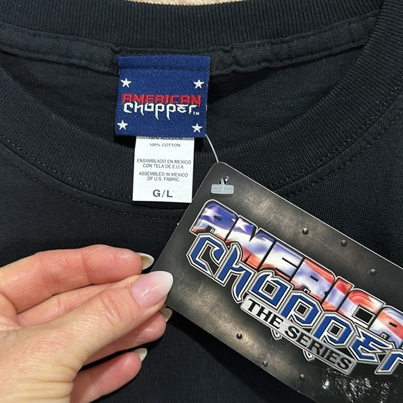 AMERICAN CHOPPER Black Vintage T-Shirt, Size L, NWT - Picture 2 of 6